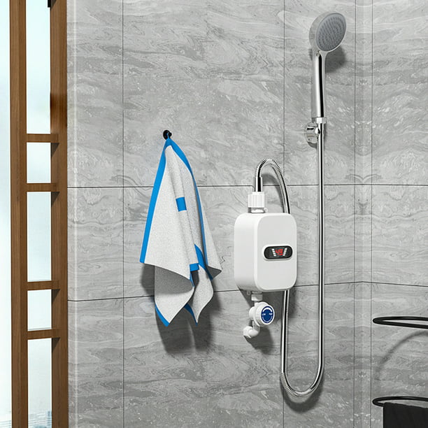 Mini calentador de agua eléctrico ducha pantalla Digital duradera  resistente al agua para Hotel Hugtrwg Para estrenar