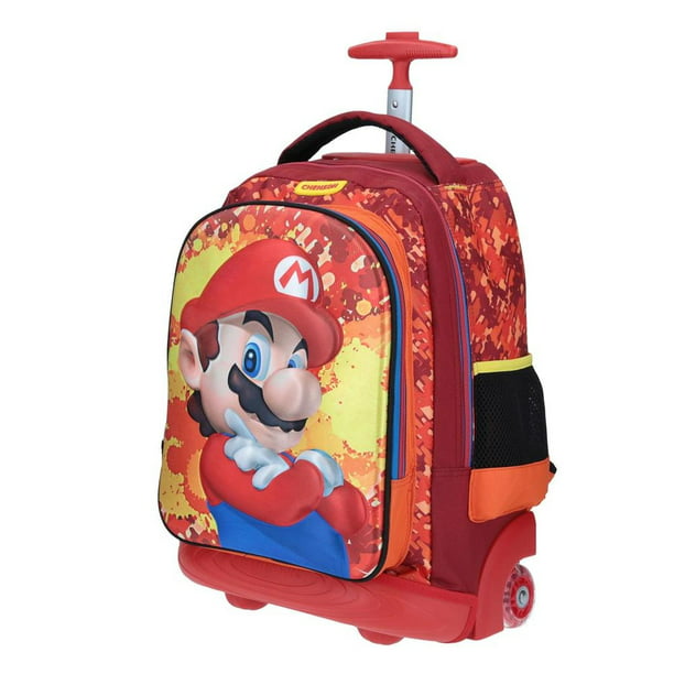 Mochila escolar con carrito para niñas, mochila escolar con carrito para  niños con bolsa de almuerzo, mochila con ruedas, mochila escolar para  niños, mochila con ruedas