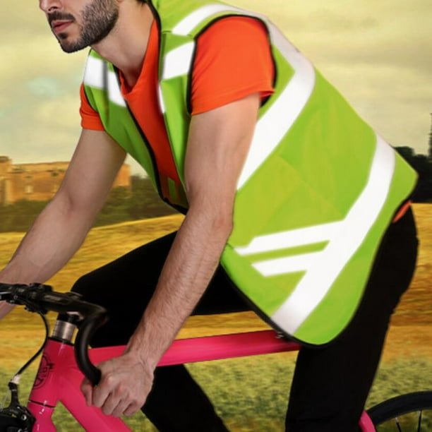  Chaleco reflectante de ciclismo para hombre con bolsillo con  cremallera, chaleco de seguridad reflectante sin mangas de alta visibilidad  para correr/bicicleta : Ropa, Zapatos y Joyería