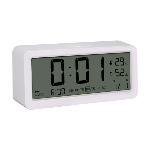 Reloj Despertador Digital Inteligente Con Pantalla LED Alarma Para Mesa De  Noche