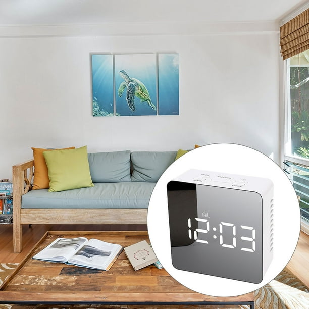 1 Set Reloj despertador electrónico Radio Función de repetición LED Reloj  de pantalla digital para la oficina del dormitorio del hogar