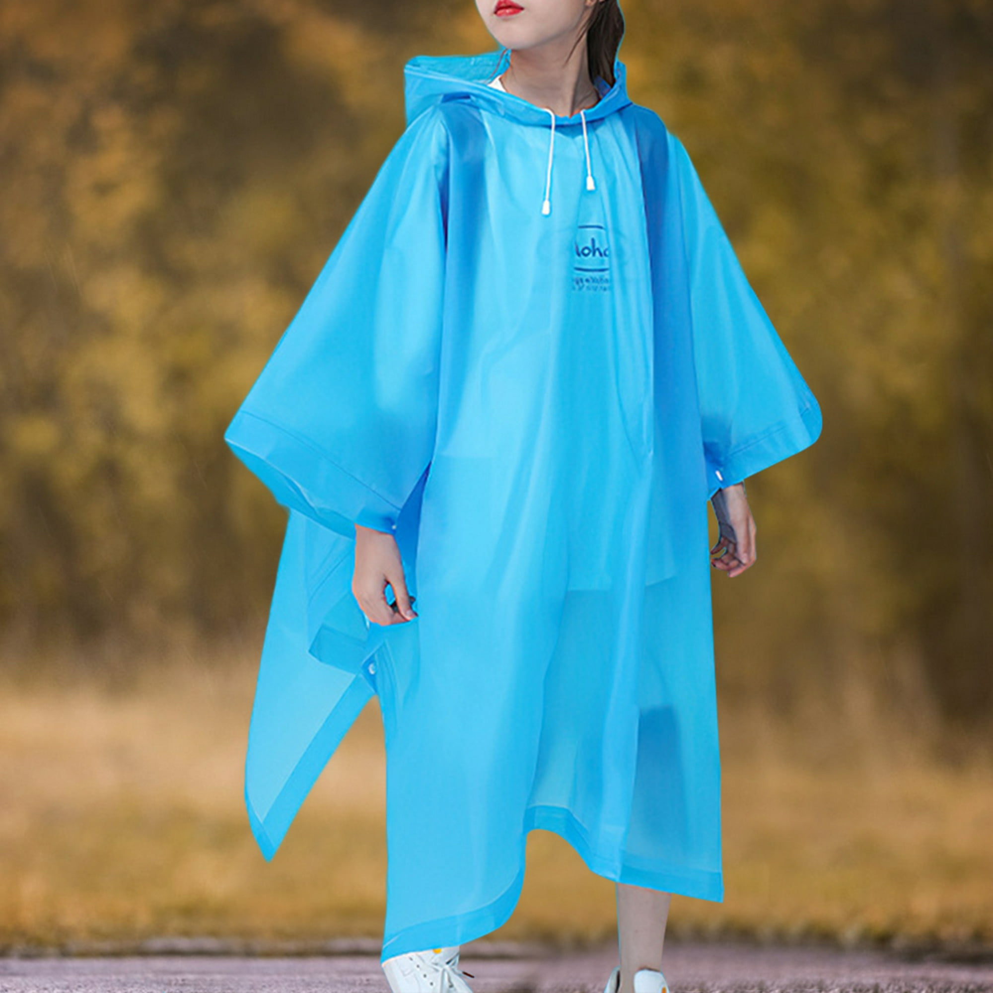  Chubasqueros para mujer, abrigo de lluvia, poncho de lluvia,  ropa de lluvia, chaqueta larga para lluvia, Negro - : Ropa, Zapatos y  Joyería