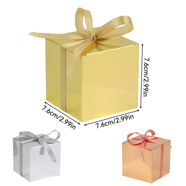 Caja de regalos de boda para invitados, contenedor de dulces para boda,  fiesta de cumpleaños, regalo de chocolate, regalos de fiesta de boda