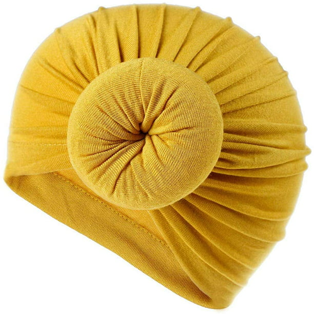 Paquete de 8 gorros de turbante de hospital para guardería con forma de  rosquilla de bola sólida para bebés, niñas y niños pequeños Ormromra LRWJ245
