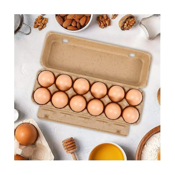Cabilock Bandeja de huevos 6pcs bandejas de cartón de huevo de fibra de  pulpa Cartón de huevos Planos de huevo Huevos Suministros de embalaje de