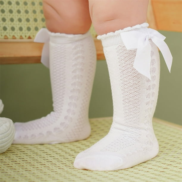 Comprar Calcetines clásicos de algodón para niña, medias escolares hasta la  rodilla, medias con lazo