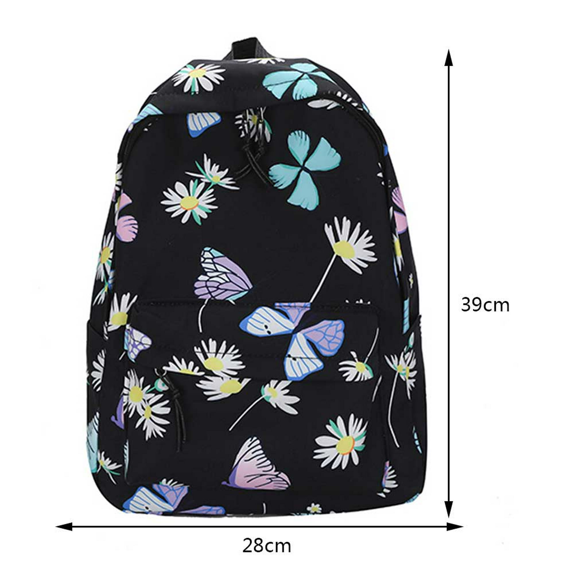 Mochila escolar coreana para estudiantes, mochilas escolares blancas  florales para chicas adolescentes, mochila bonita para mujer, bolsa para  libros de marca, mochila de nailon Fivean unisex