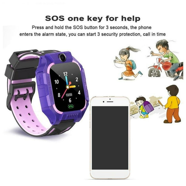 Reloj Inteligente Niños SOS Llamada Teléfono Pantalla táctil Cámara GPS  Tracker