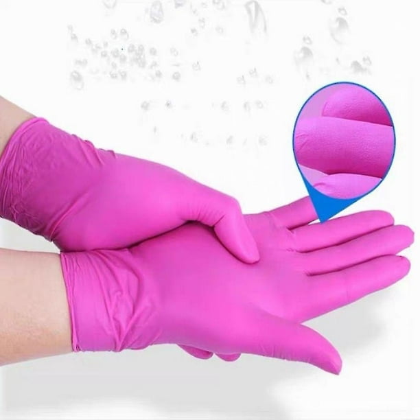 arrastrar facil de manejar Secretar 100 Uds guantes de nitrilo guantes de látex universales desechables para  guantes de limpieza de jardín de laboratorio,XL liwang | Bodega Aurrera en  línea