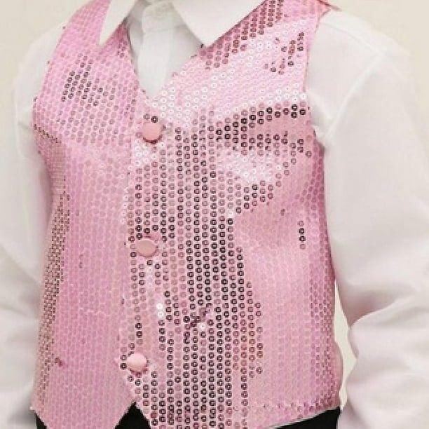 Chaleco con lentejuelas de color rosa: ,y disfraces originales baratos -  Vegaoo