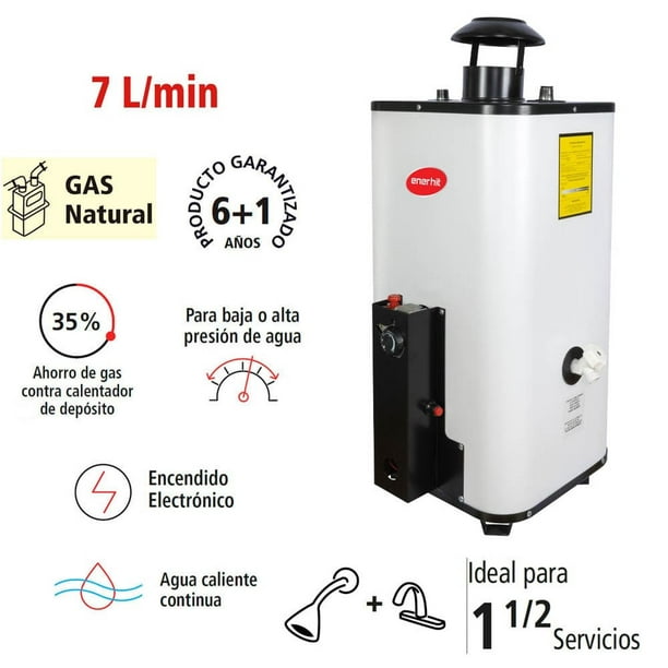 Calentador de Agua de Paso Rapida Recuperacion 6 Litros por Min