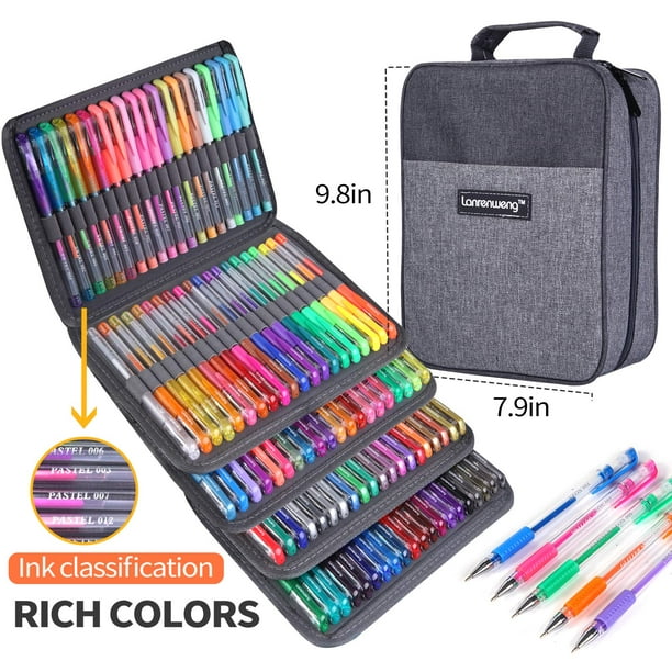  Bolígrafos de gel para colorear para adultos, 30 colores  marcador de gel de colores con un 40% más de tinta para dibujar, garabatos,  manualidades, álbumes de recortes, diario de balas 