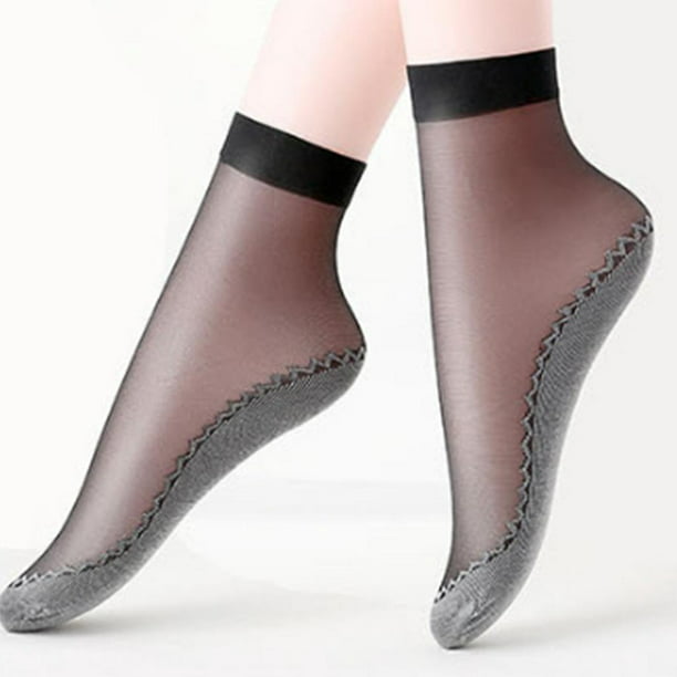  10 calcetines de corte de niña pares de medias elásticas de  seda baja corta mujer tobillo ultra fino calcetines cortos hombres  calcetines, Negro - : Ropa, Zapatos y Joyería