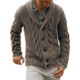 Cárdigan de manga larga con un solo pecho para hombre, informal, liso, con  bolsillo vuelto, chaqueta, abrigo Fridja po4507