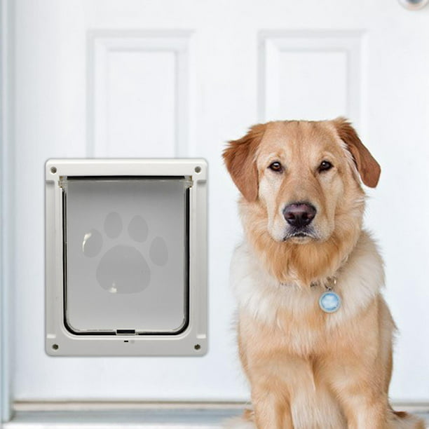 Puerta para perro con solapa con marco de aluminio con Panel de bloqueo  deslizante, puerta para mascotas