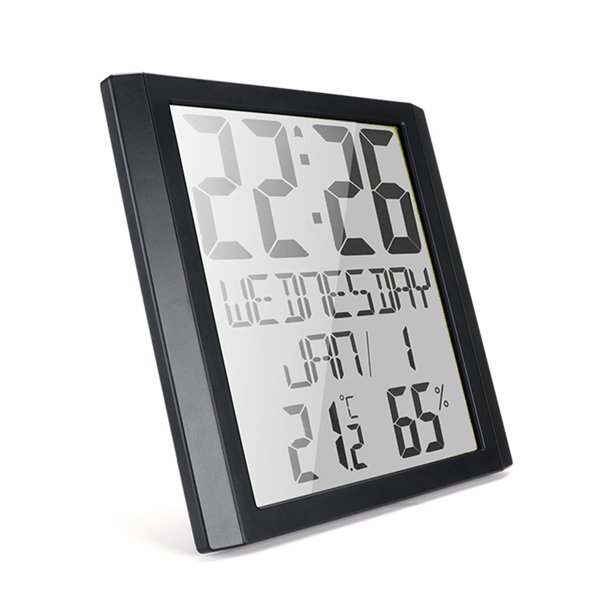 Reloj Pared Digital Grande Contemperatura Interior Y Humedad