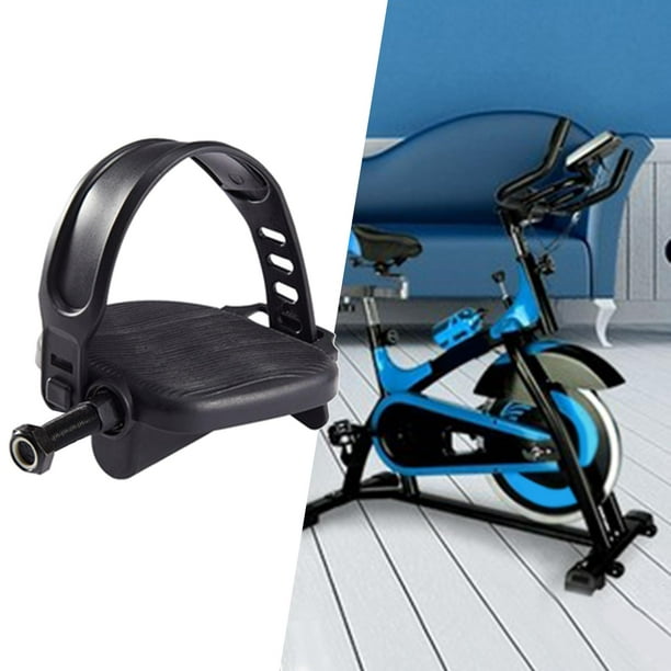 Pedales de bicicleta estática con correas para spinning y bicicletas  estacionarias de interior, paquete de pares
