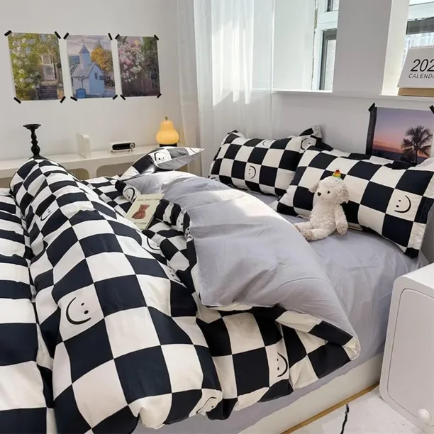 Bedsure Juego De Edredón Blanco Taaño Queen, Juego De Caa Plisado De