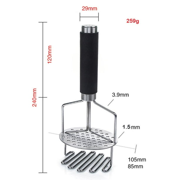 XIOTOTIEMPO Paquete de 2 machacadores de patatas de acero inoxidable  resistente, herramienta profesional de cocina para verduras, frutas,  frijoles