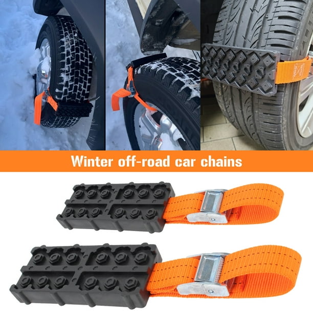 Cadenas De Nieve 1/2 Uds ruedas de coche cadenas de seguridad cadenas de hielo de coche multifuncion Likrtyny Accesorios para autos motos | Walmart en línea