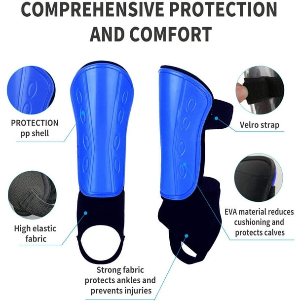 Comprar 2 uds espinilleras de fútbol espinilleras de fútbol almohadillas  protectoras para niños adultos tabla de protección de espinilleras