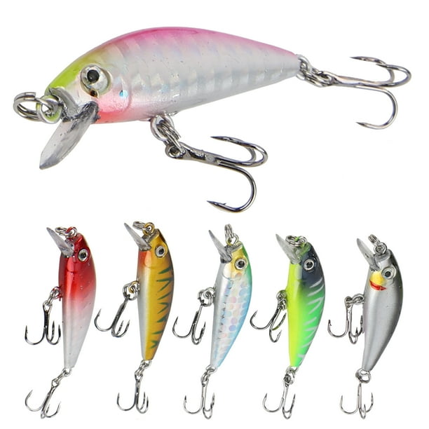 Bass Crankbaits Fishing Lures Minnow Lures with Treble Hook