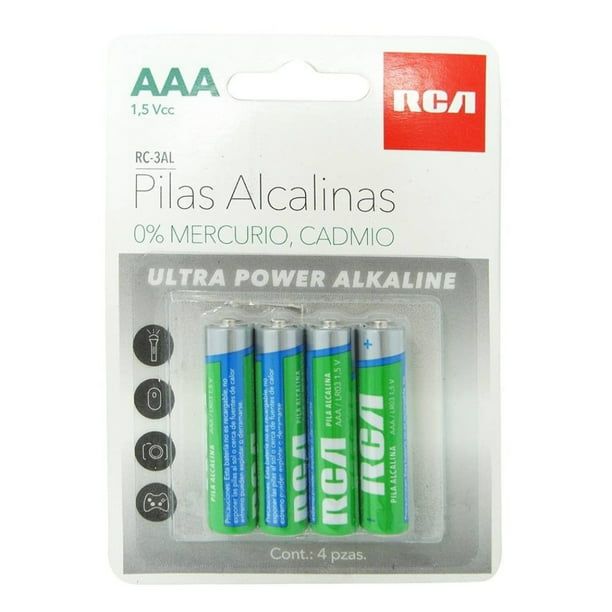 Pilas Alcalinas AAA Caja de 24 Paquetes con 4 Pilas c/u RC-3AL – RCA