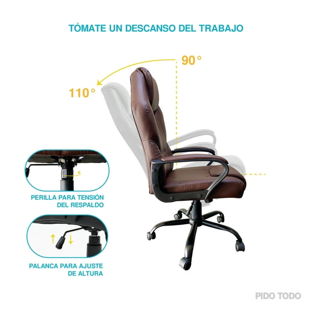  Silla de oficina ajustable para juegos con respaldo lumbar de  malla transpirable gruesa cojín de asiento ejecutivo ergonómico giratorio  (color: negro). : Hogar y Cocina