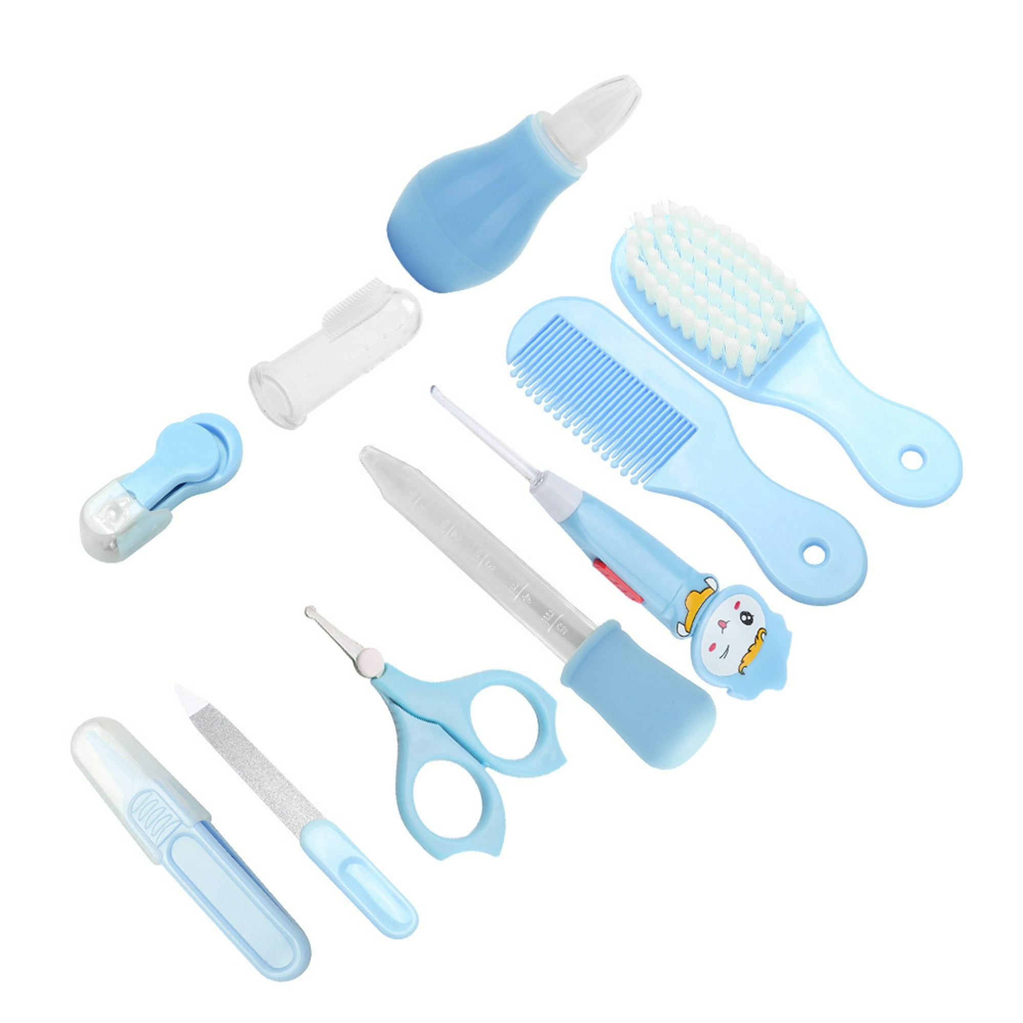  Kit 19 en 1 de aseo para bebés, el juego de cuidado de la salud  para bebés recién nacidos incluye cepillo de pelo, cepillo de dientes,  cortaúñas, aspirador nasal, limpiador de