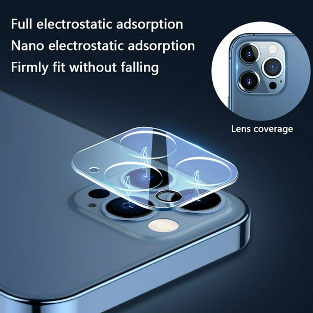 3 x Protector Pantalla Vidrio Templado para Lente de Camara iPhone 11 12 13  Pro