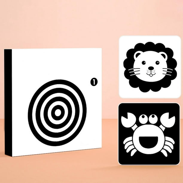 Estimulación visual Montessori Tarjetas de actividades de aprendizaje  Juguetes sensoriales Tarjetas de bebé para Niñas Bebés Tarjetas visuales A  Sunnimix Tarjetas