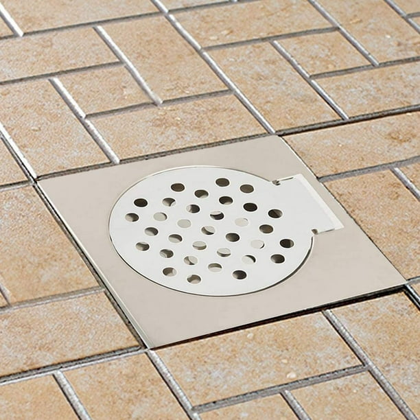 Desagüe para el suelo de la ducha largo lineal de acero inoxidable,  cubierta de colador para fregadero de cocina y baño, filtro de trampa para  ducha, 15CM x 15CM JM