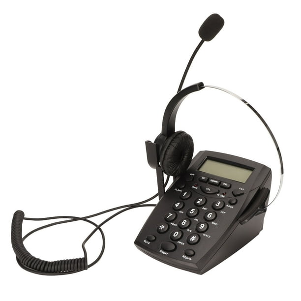 Teléfonos con cable Teléfono fijo de escritorio con cable Identificador de  llamadas/llamada en espera Soporte DTMF/FSK, cancelación de ruido para