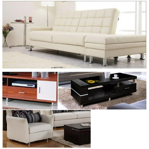 4 patas de madera para sofá, patas blancas para muebles, patas de muebles  de madera de 3.54 pulgadas de alto, repuesto de patas de muebles de madera