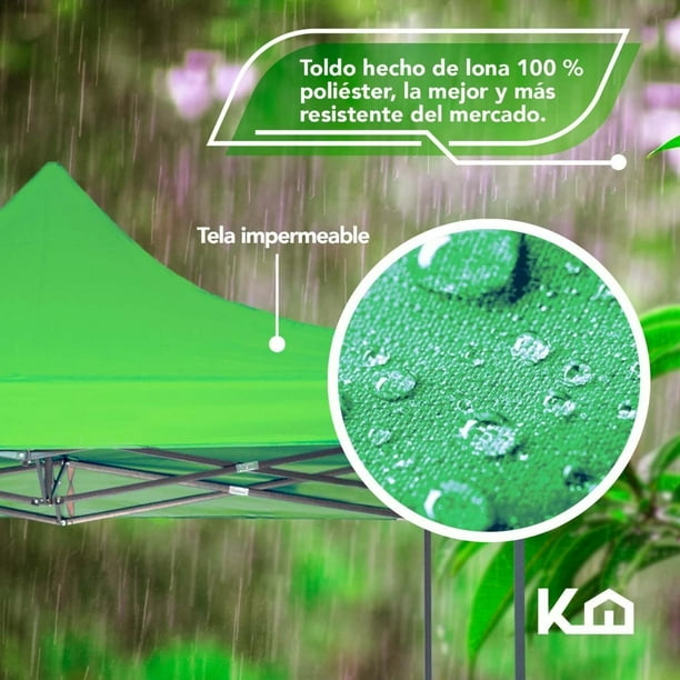 Carpa Plegable Impermeable 3x4.5m Y Bolsa Transporte Kingshouse