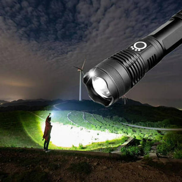 Linterna de camping recargable, 6 modos LED brillante linterna de 3000 mAh  banco de energía, IPX4 impermeable, linterna de emergencia para exteriores