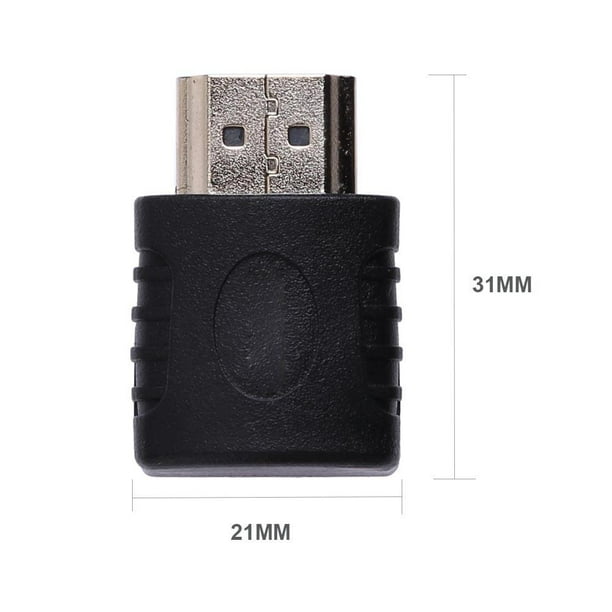 ChenYang Conector HDMI 1.4 en ángulo recto de 90 grados con Ethernet y 3D  tipo A macho a A hembra, cable de extensión de 0,5 m : :  Electrónica