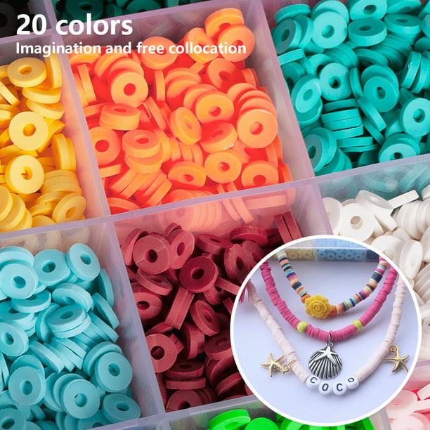 Kit de cuentas de arcilla para hacer pulseras para niñas, cuentas para  hacer joyas con cuentas de letras, pulsera, regalo de cumpleaños para niñas