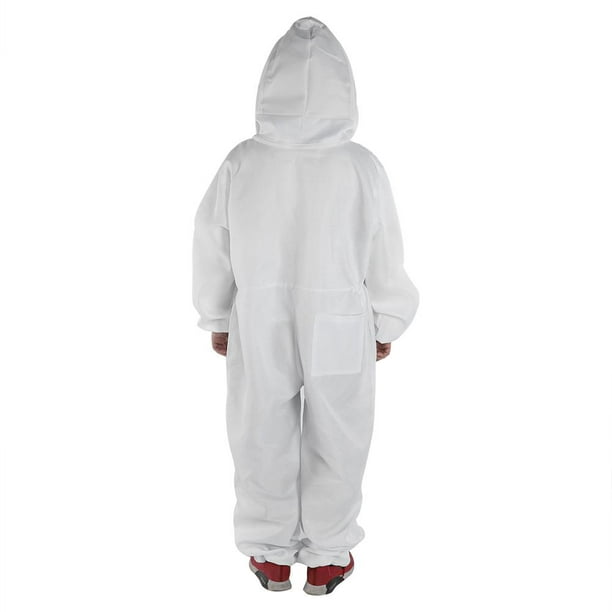  Luwint Trajes de apicultura ventilados de cuerpo completo para  niños, traje de apicultor de abeja de algodón con capucha de velo de  esgrima autoportante para niños (blanco/3.9 pies de altura) 