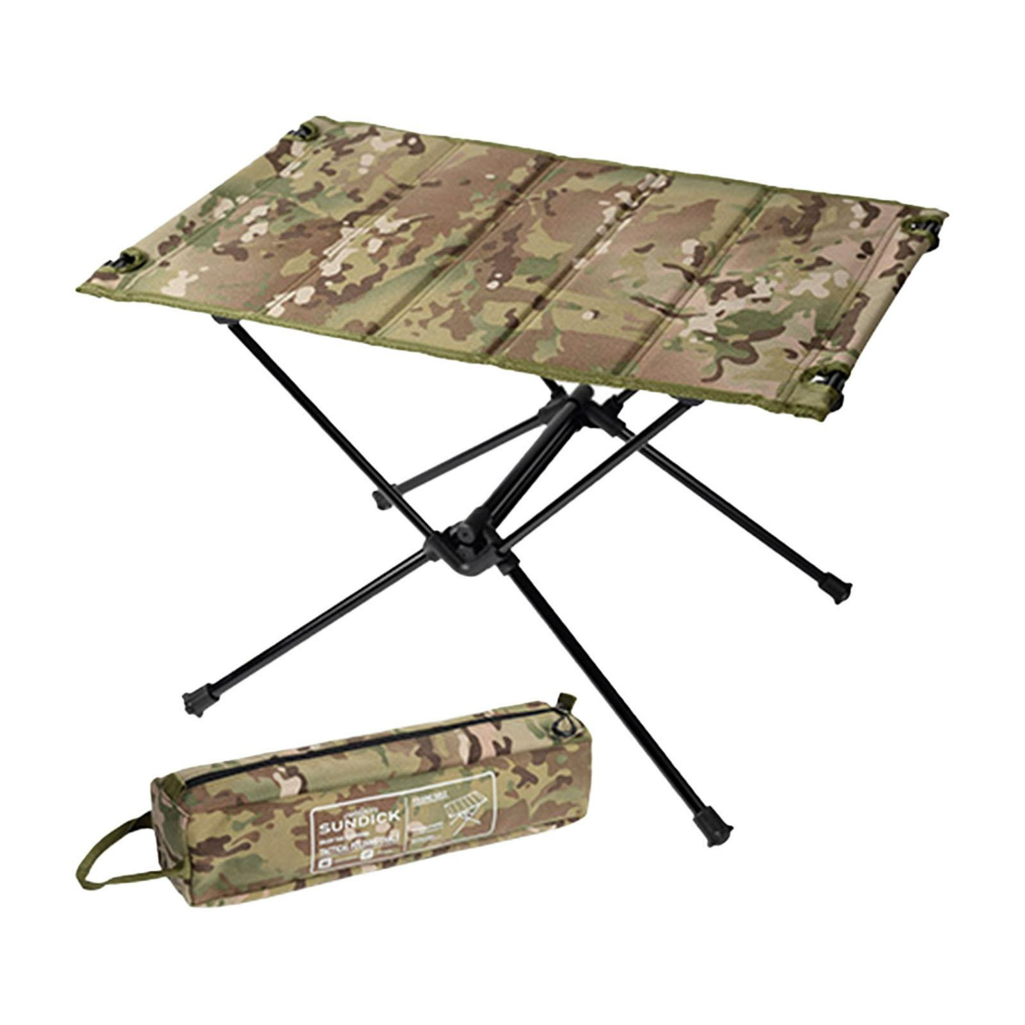 Mesa de campamento plegable pequeña, 24 pulgadas de largo x 16 pulgadas de  ancho con patas de altura ajustable, mesa de comedor de aluminio ligera