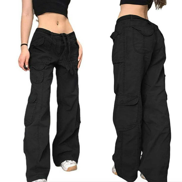 Pantalones Cargo de mujer, estilo occidental, sueltos, informales, para  chica, pantalones holgados d Jumpingount AP014376-02