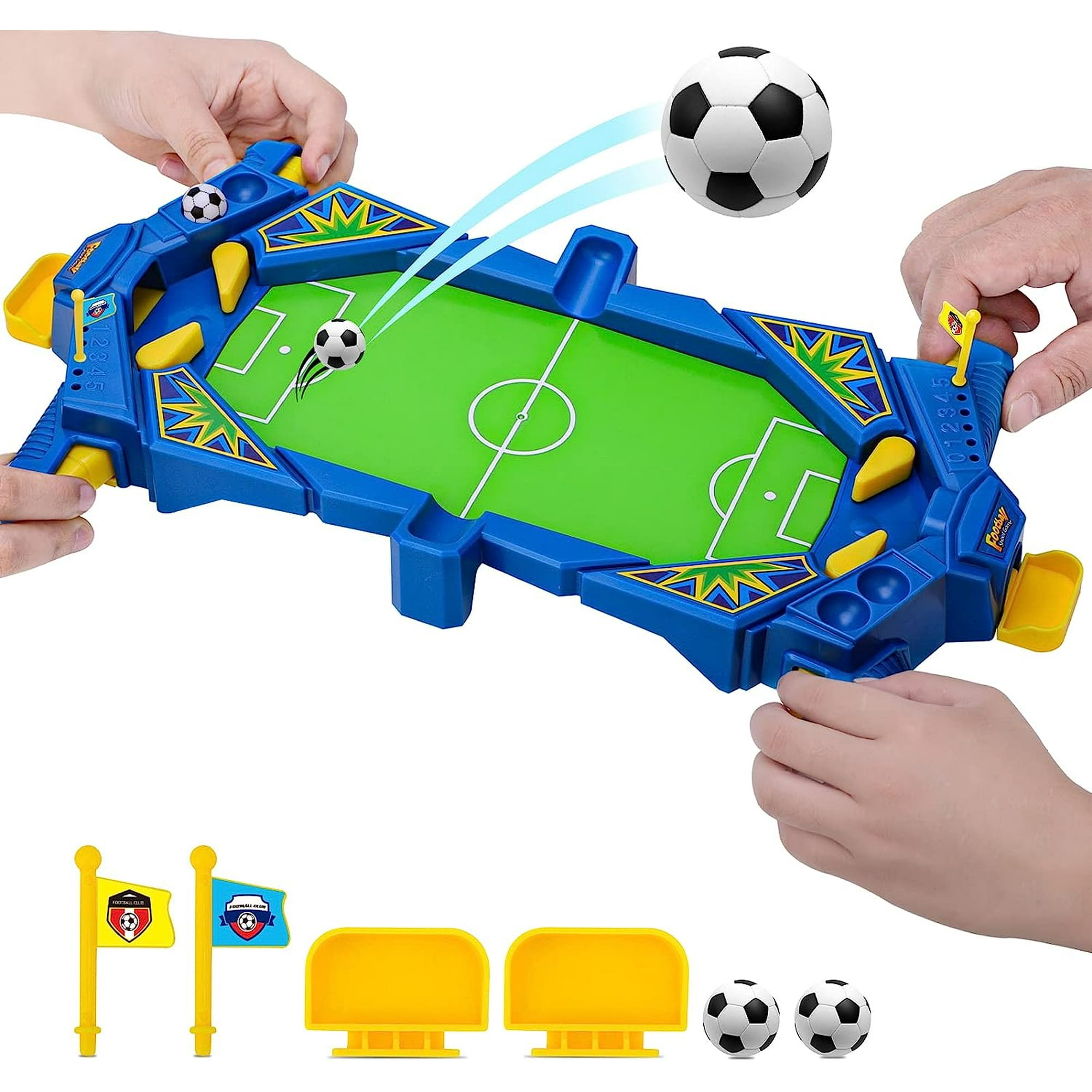 Juguete Mini futbolín con 2/4/6/10 balones de fútbol, juego de futbolín  interactivo, juegos para padres e hijos, Navidad, regalo de cumpleaños para  más de 3 niños y adultos AMMAO MXZZ23418A3613
