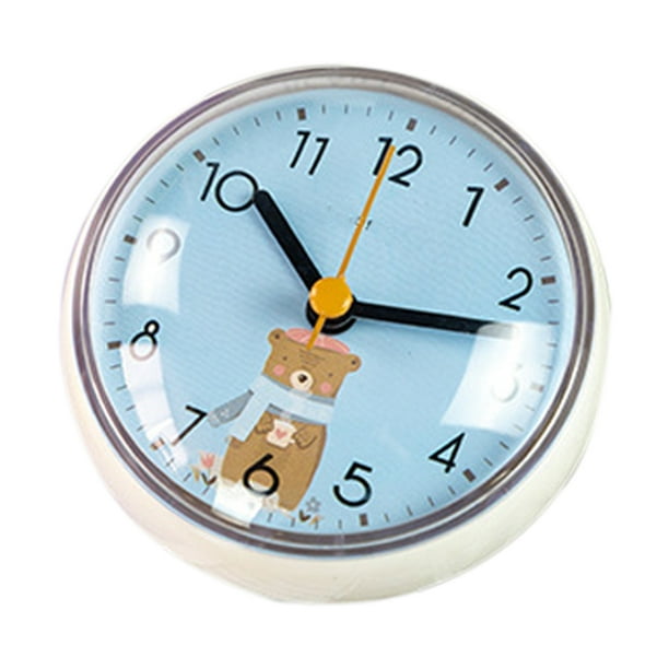 Moda Simple Mini Sucker Reloj de pared Baño Anti-niebla Reloj de pared  impermeable Reloj de cocina Adepaton BST3005216-4