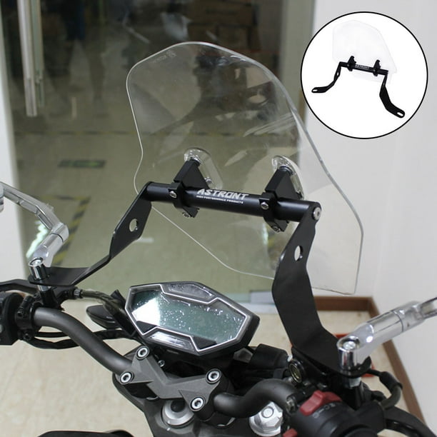 Parabrisas universal de motocicleta de 16 3/4 pulgadas de ancho x 15  pulgadas de alto, parabrisas grande transparente compatible con  motocicletas