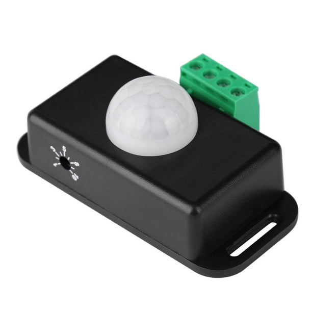 Sensor PIR de 12 V y 24 V, interruptor de luz LED con sensor de movimiento,  controlador de detector de movimiento infrarrojo para tiras de luz LED