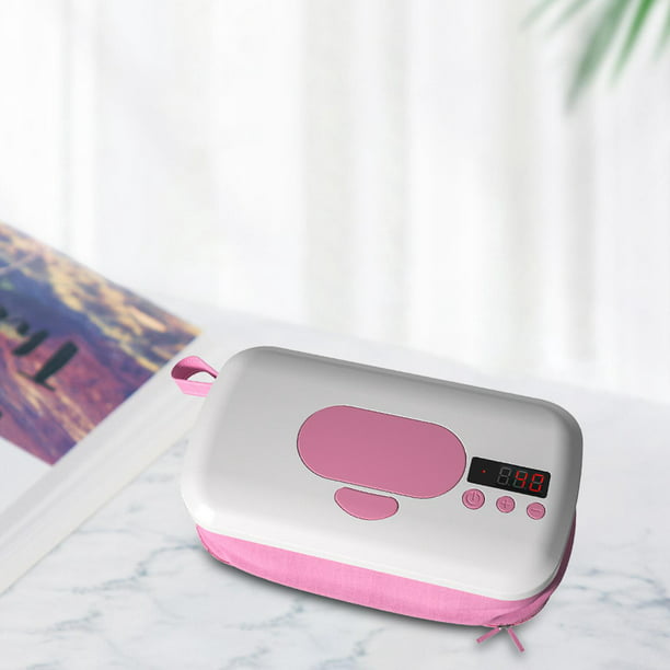  Kalevel Mini calentador portátil de toallitas para bebés y  dispensador de toallitas húmedas para bebés, calentador portátil con cable  USB para niñas, color rosa : Bebés
