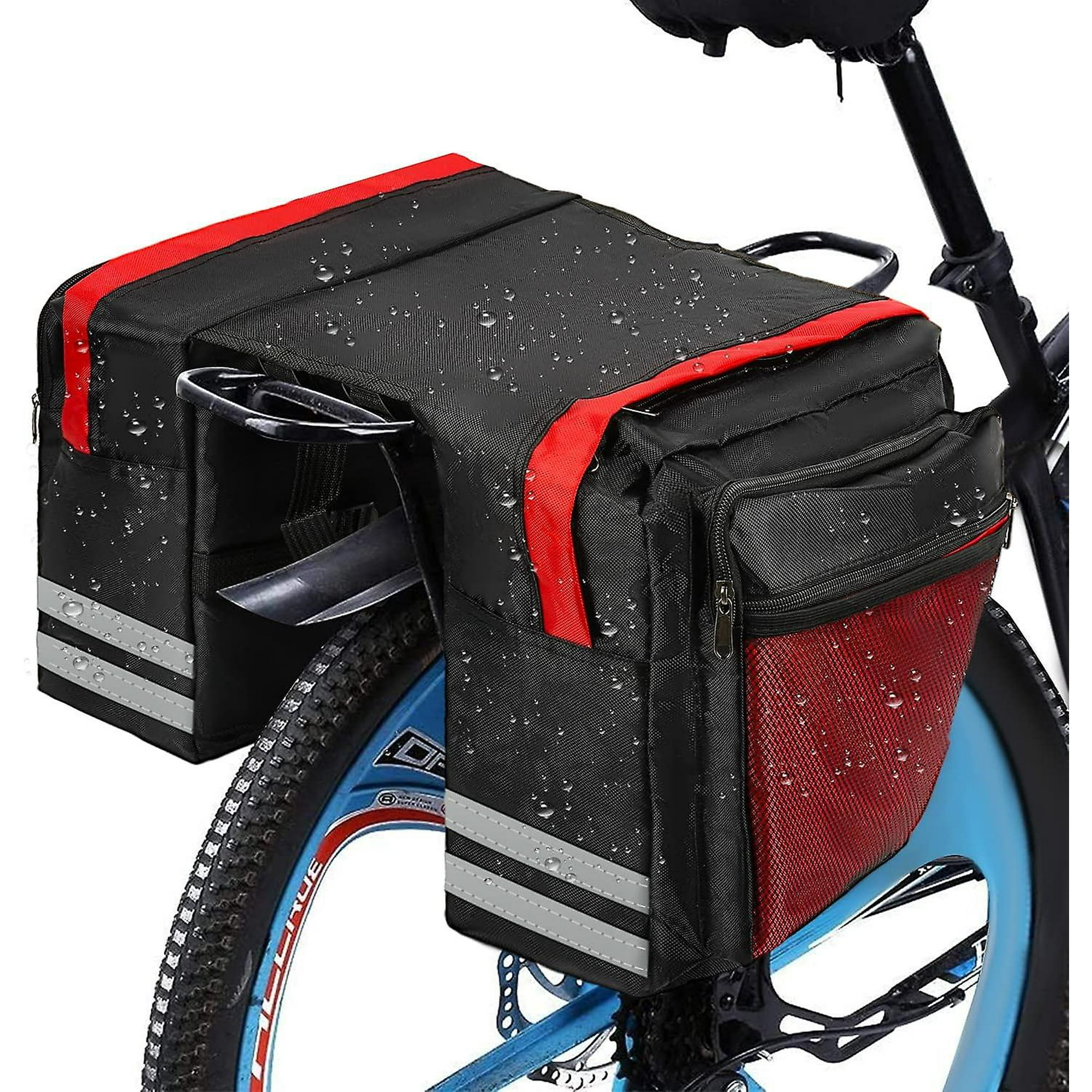 Garneck Alforjas de bicicleta Bolsa de alforja de bicicleta Bolsa de sillín  de bicicleta Bolsa de asiento trasero para bicicleta Bolsa de transporte