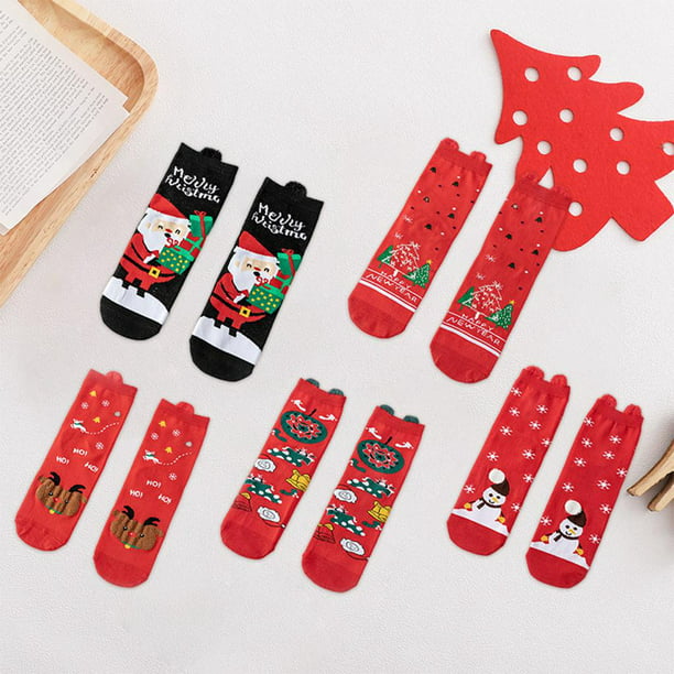 4 pares calcetines hasta la mitad de la pantorrilla para mujer preciosos animados navideñ Salvador Calcetines dibujos animados para mujer | Walmart en línea