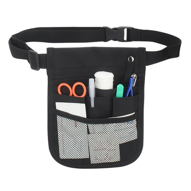  YUESFZ Riñoneras para enfermeras Pro Pack organizador de  bolsillo, bolsa de cadera, organizador médico, cinturón de accesorios de  enfermería, bolsa de herramientas (color negro, tamaño: mediano) : Ropa,  Zapatos y Joyería