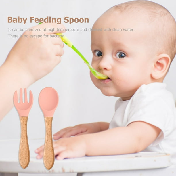 Cuchara de alimentacion para bebes de Silicona 